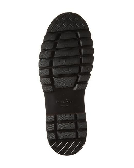Ferragamo Black Alf Apron Toe Oxford for men