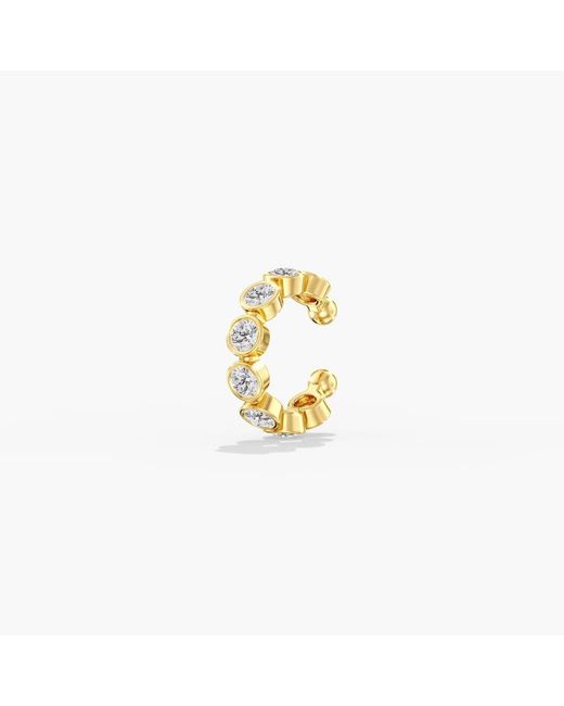 Everlee Metallic Bezel Lab Diamond Ear Cuff