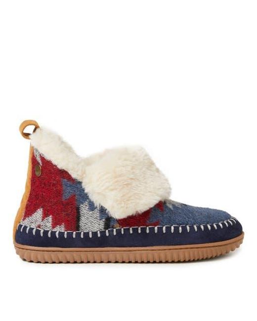 Dearfoams Blue Moritz Bootie Slipper