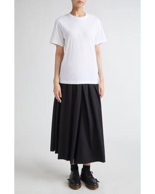 Comme des Garçons Black Pleated Tropical Wool Shorts