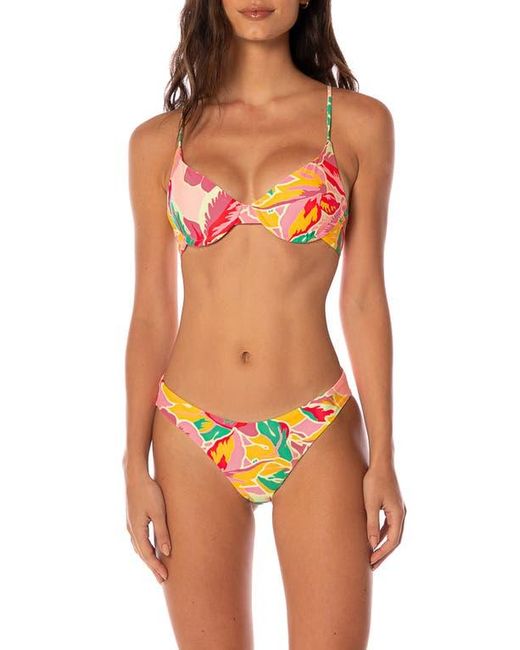 Maaji Pink Dream Garden Sublimity Reversible Bikini Bottoms
