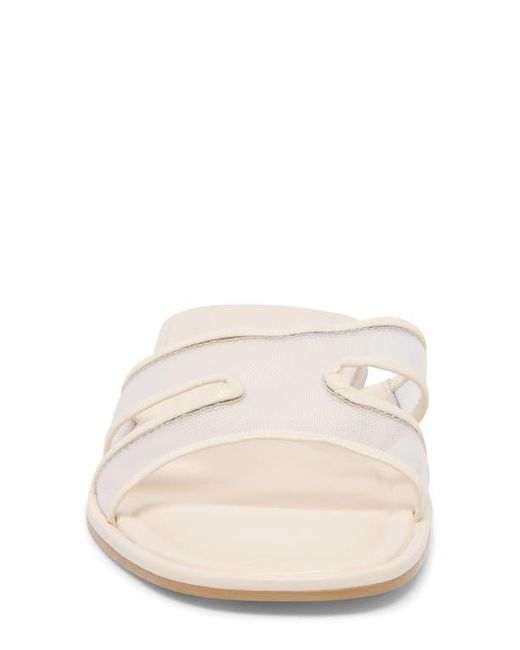 Dolce Vita White Flori Slide Sandal