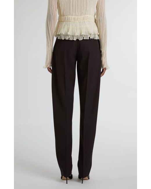 Alexander McQueen Black Pleated Wool Trousers