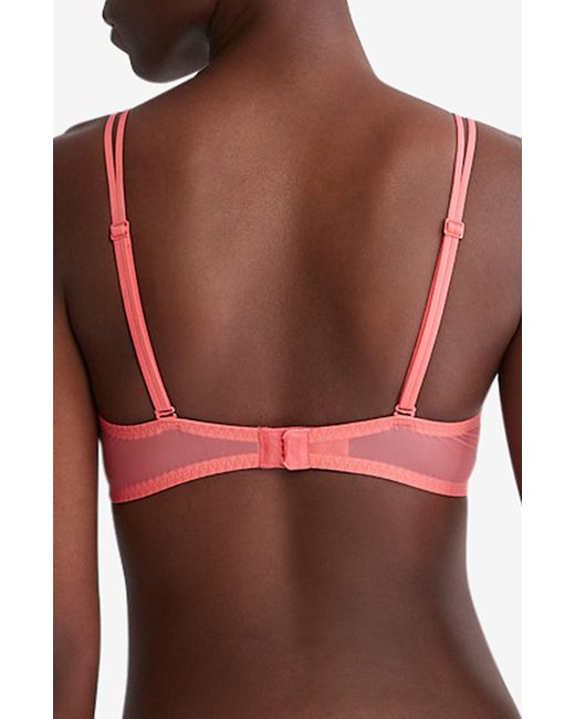 Calvin Klein Red Strappy Lightly Lined Demi Bra