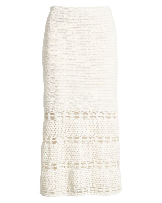 Cleobella Natural Adela Crochet Midi Skirt
