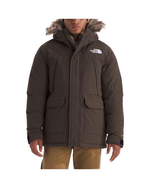 The North Face Brown Mcmurdo Waterproof 600 Fill Power Hooded Down Parka With Faux Fur Trim for men