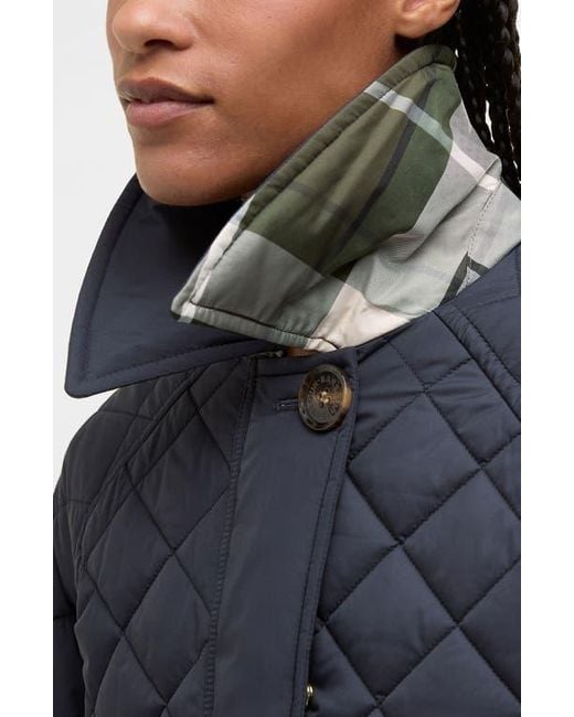 Barbour Blue Laoise Diamond Quilted Jacket