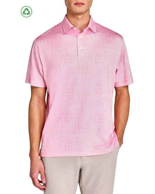 Con.struct Pink Regular Fit Chambray Recycled Performance Golf Polo for men