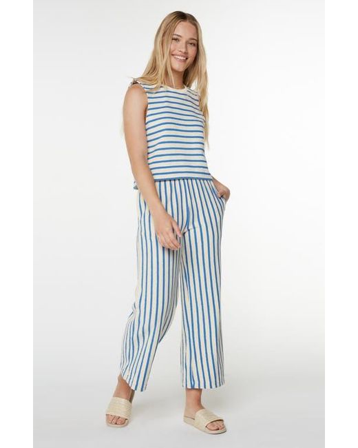 Roxy Blue Java Stripe Cotton Terry Pants