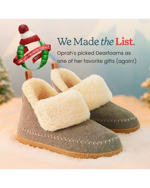 Dearfoams Gray Moritz Bootie Slipper