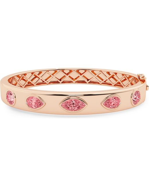 HauteCarat Pink Lab Grown Diamond Bangle