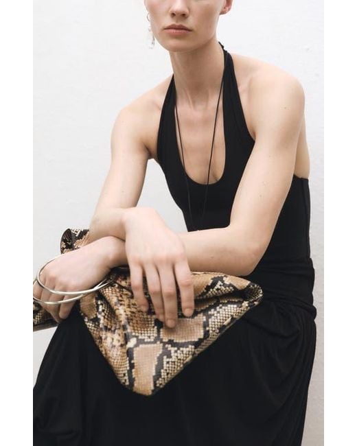 Mango Black Open Back Halter Bodysuit