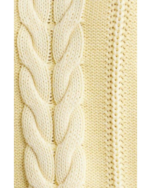 Pendleton Yellow Cable Stitch Cotton Sweater