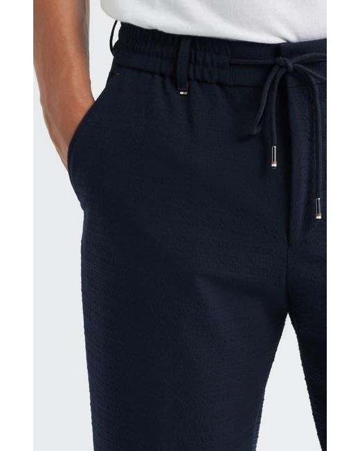 Boss Blue Perin Drawstring Pants for men