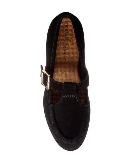 Kelsi Dagger Brooklyn Black Caleb T-Strap Pump