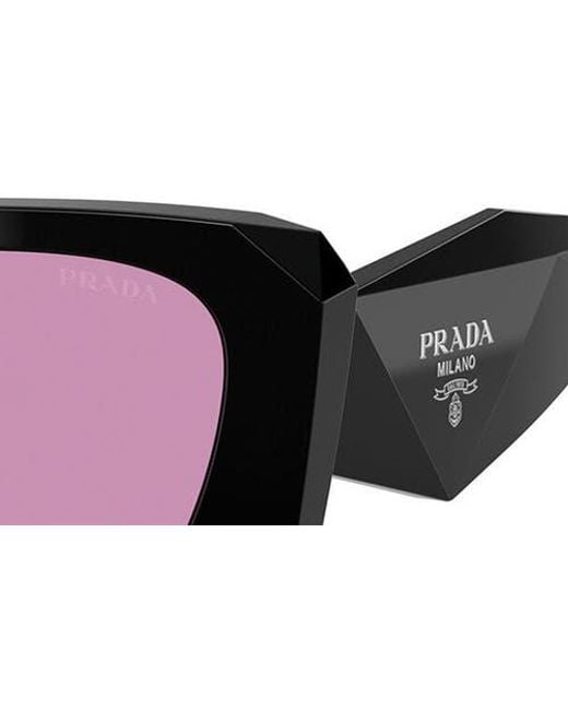 Prada Pink 53Mm Square Sunglasses