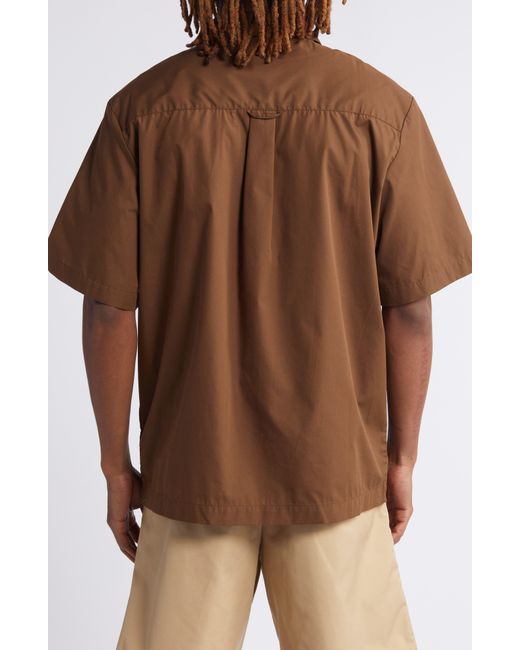 Carhartt Brown Craft Short Sleeve Button-up Shirt for men