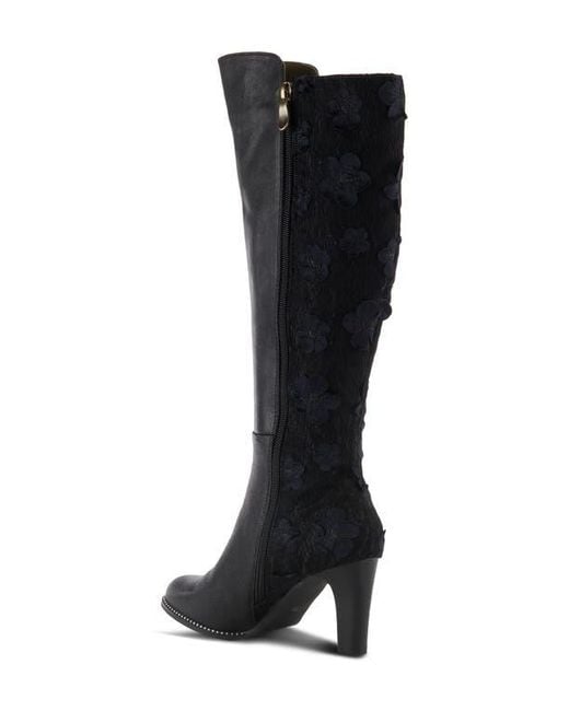 Spring Step Black Rozena Knee High Boot