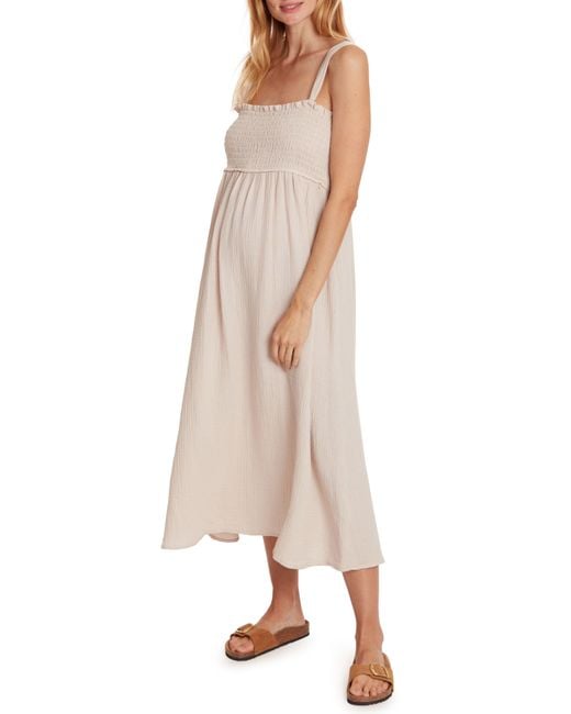 Cache Coeur Natural Lola Midi Maternity/nursing Dress