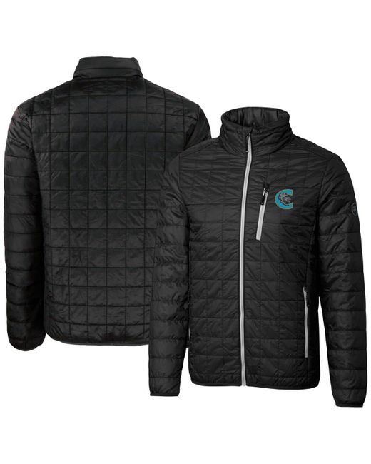 Cutter & Buck Black Charlotte Knights Rainier Primaloft Eco Insulated Full-zip Puffer Jacket At Nordstrom for men