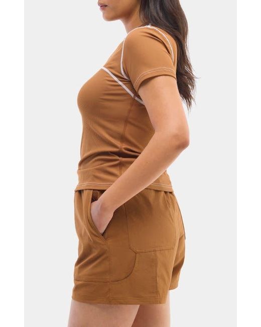 Halfdays Brown Mollie Performance T-Shirt