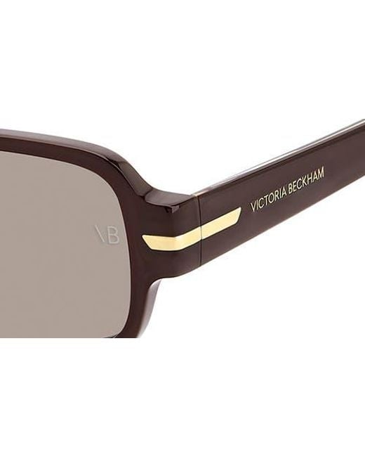 Victoria Beckham Brown 1012 Rectangular Sunglasses