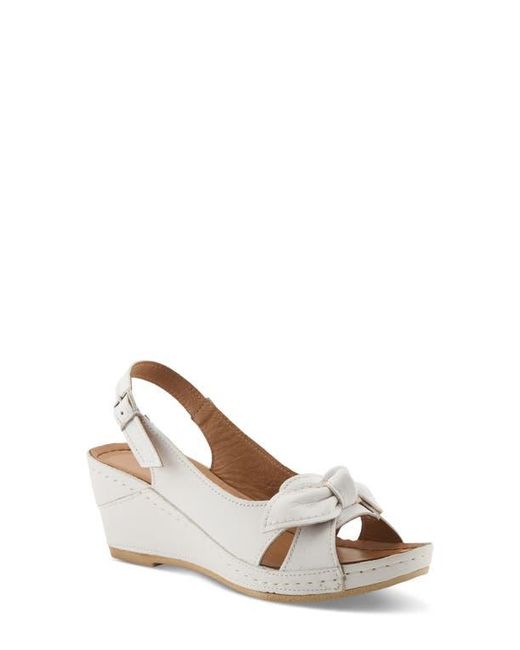 Spring Step White Chassidy Wedge Sandal