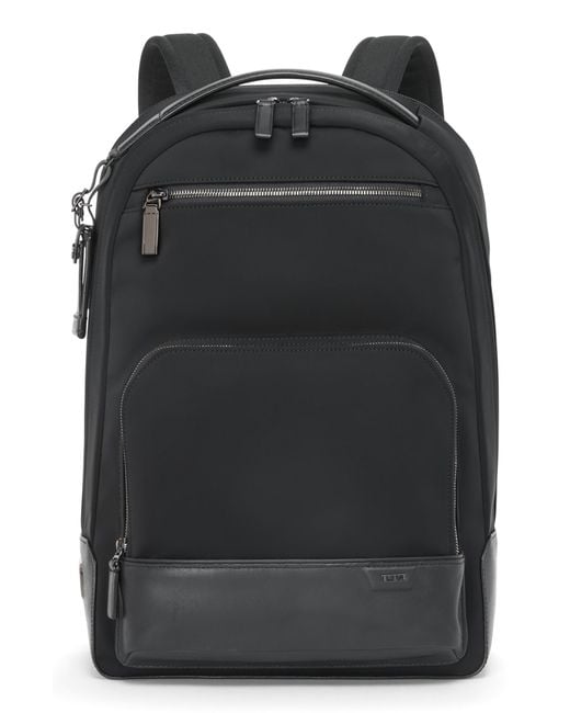 Tumi Black Harrison Warren Backpack for men