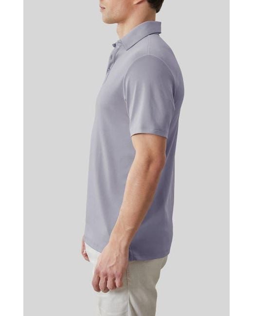 Robert Barakett Gray Georgia Short Sleeve Pima Cotton Polo for men