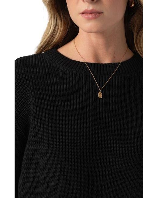 Saint + Sofia Black Remy Crop Sweater