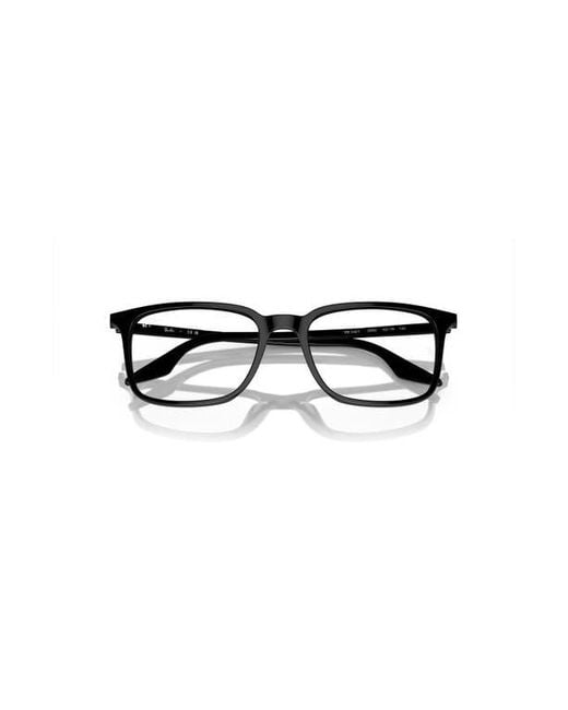 Ray-Ban Black 55Mm Rectangle Optical Glasses