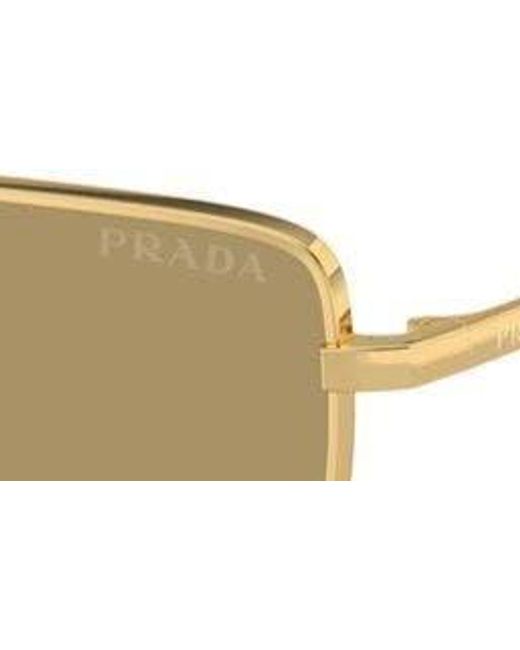 Prada Natural 59mm Rectangular Sunglasses for men