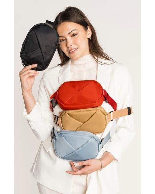 Lux and Nyx Pink Origami Sling Bag And Belt Bag For