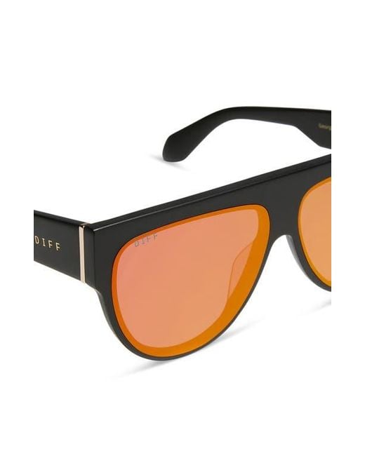 DIFF Pink Georgie 58Mm Gradient Shield Sunglasses