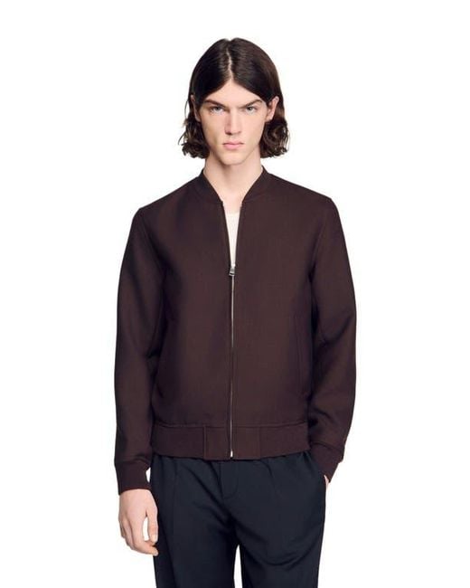 Sandro Purple Zip-Up Jacket for men