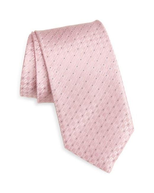 Brioni Pink Silk Tie for men