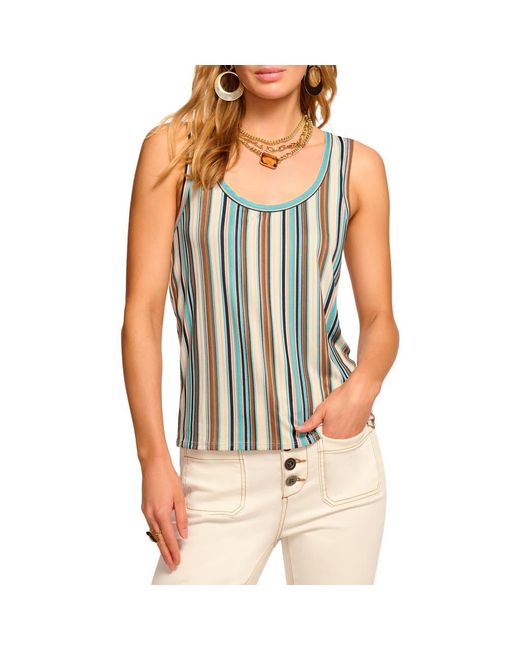 Ramy Brook Blue Bia Stripe Racerback Tank