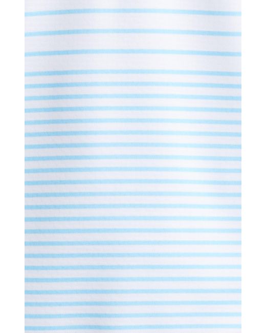 Vineyard Vines Blue Sankaty Stripe Quarter Zip Performance Pullover for men