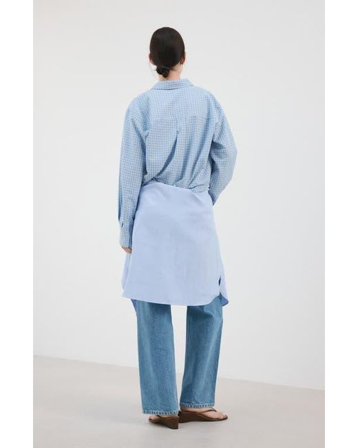 Mango Blue Checked Shirt