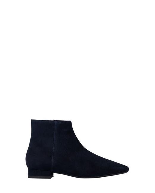 Aquatalia Blue Prisilla Pointed Toe Zip Bootie