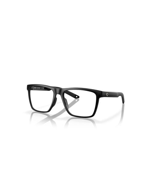 Costa Black 56Mm Rectangle Optical Glasses for men