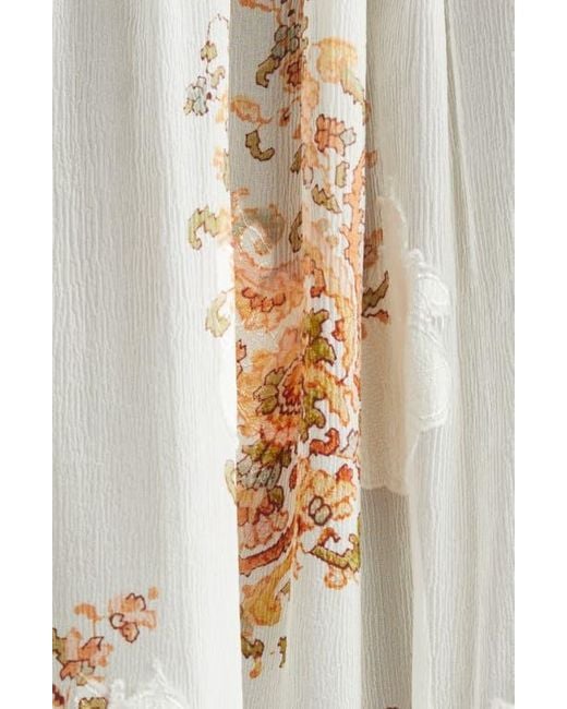 Ulla Johnson Blue Pippa Floral Silk Blend Top