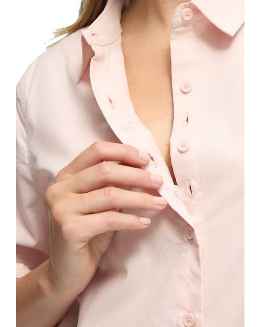 Ingrid & Isabel Blue Maternity Poplin Button Down