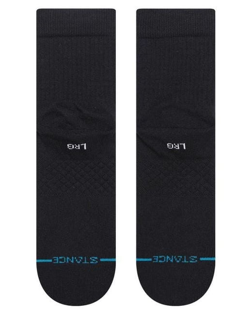 Stance Black Icon 3-Pack Quarter Crew Socks