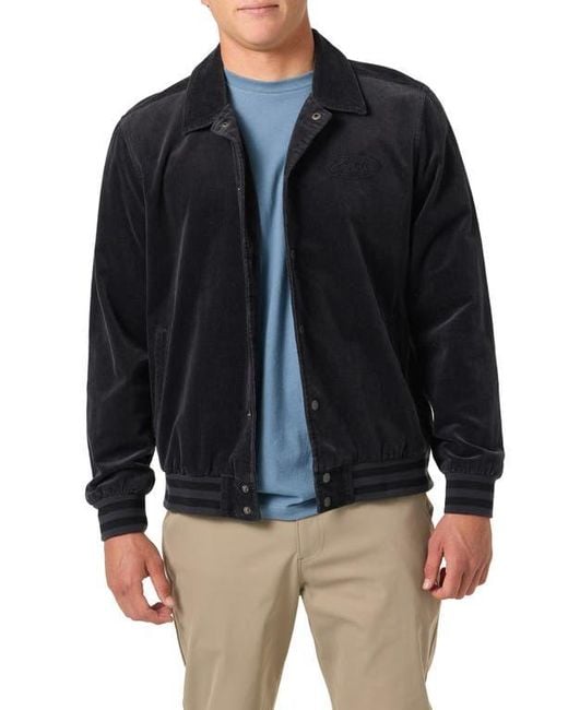 O'neill Sportswear Black Cowell Stretch Corduroy Varsity Jacket for men