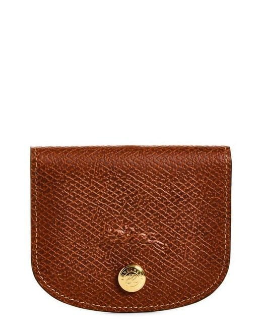 Longchamp Brown Epure Leather Card Case