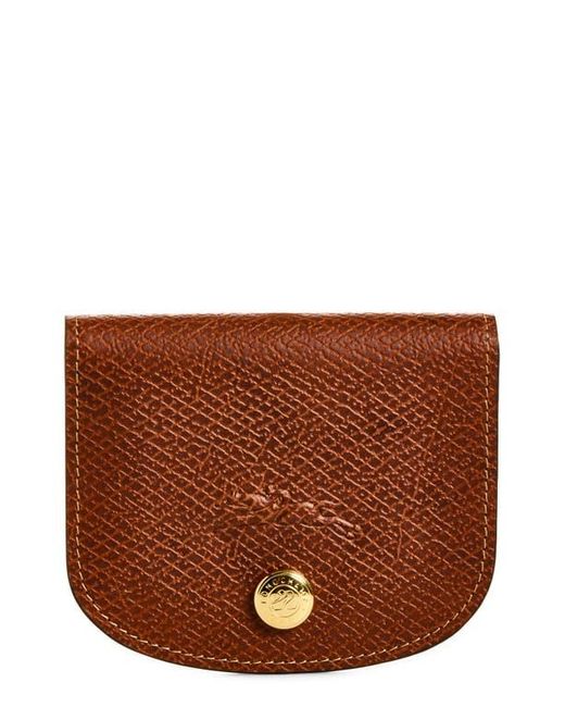 Longchamp Brown Epure Leather Card Case