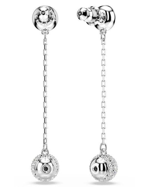 Swarovski White Una Linear Drop Earrings