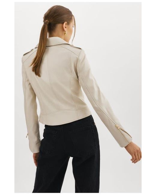 Lamarque Natural Iconic Leather Biker Jacket
