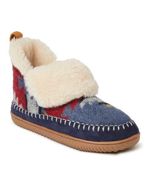 Dearfoams Blue Moritz Bootie Slipper